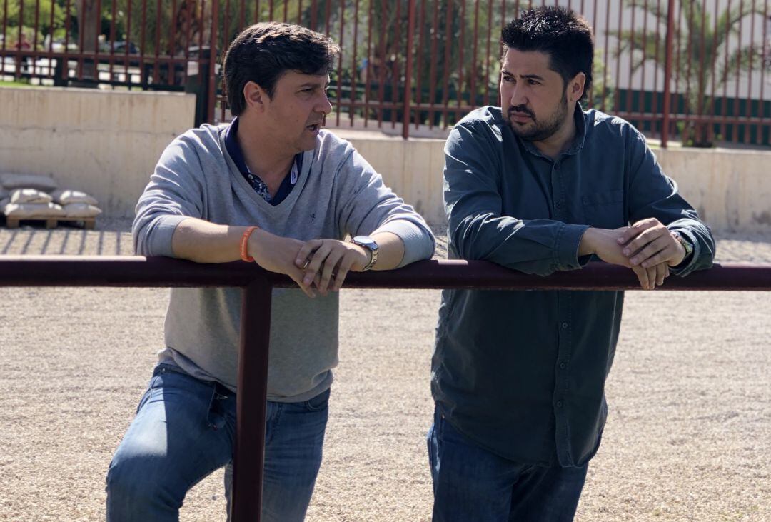 García Ontiveros, cabeza de lista, con Rubén Maestre