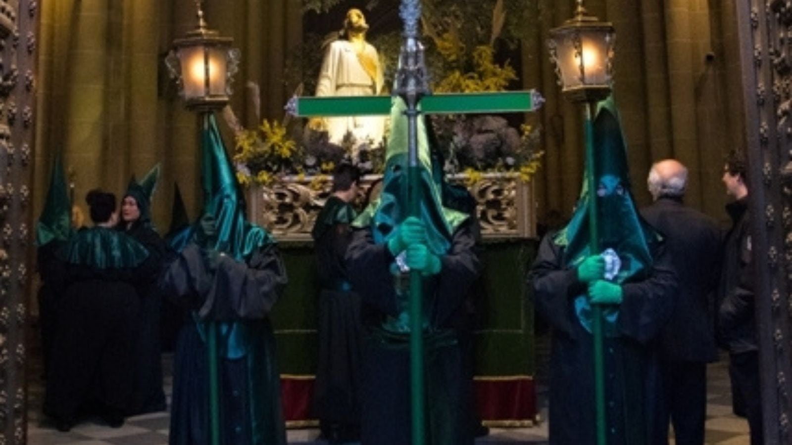 Imagen de archivo de uno de los pasos de la procesión de la Virgen de la Amparo del Jueves Santo de la Semana Santa de Toledo