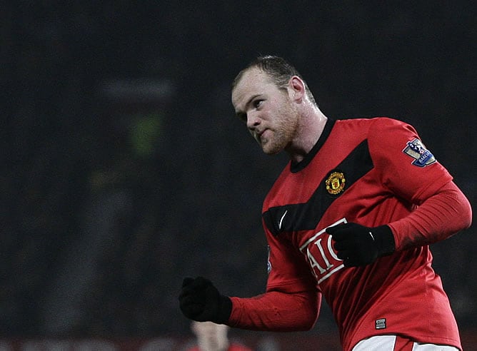 Rooney celebra uno de sus goles ante el Hull City