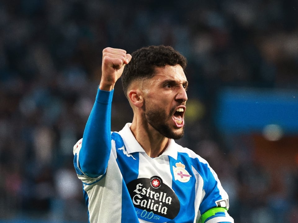 Zakaria Eddahchouri celebra un gol | Foto: RCDeportivo