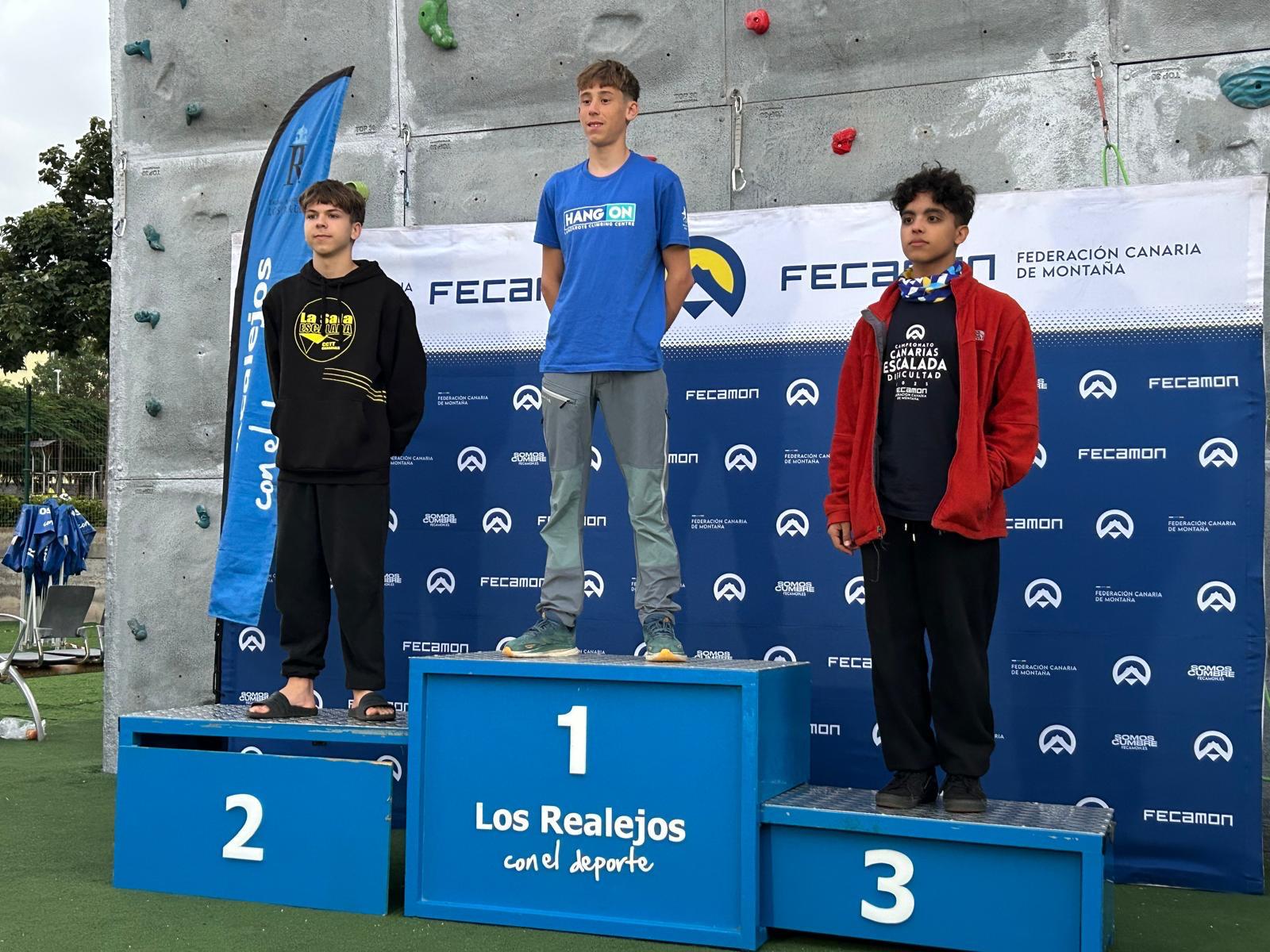 Felix Forrisdahl, Campeón de Canarias Sub-16 en Escalada de Dificultad.