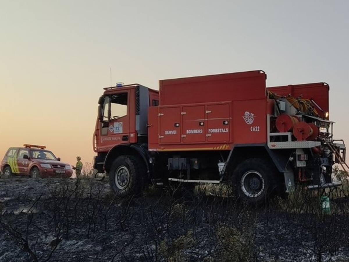 Controlado un incendio forestal declarado en Montanejos