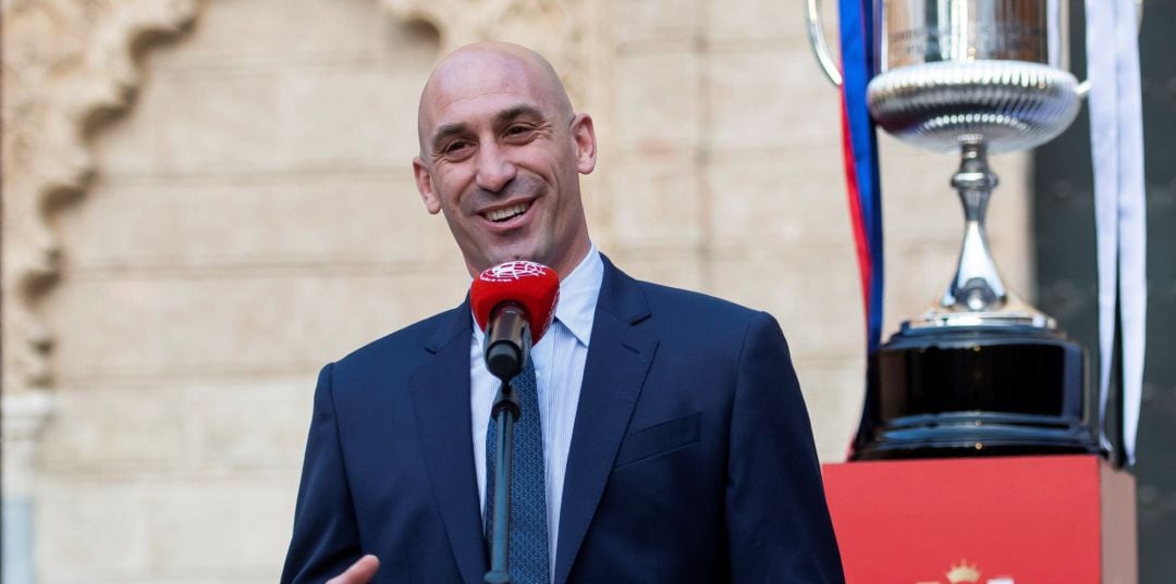 Luis Rubiales, durante un acto oficial de la Copa del Rey