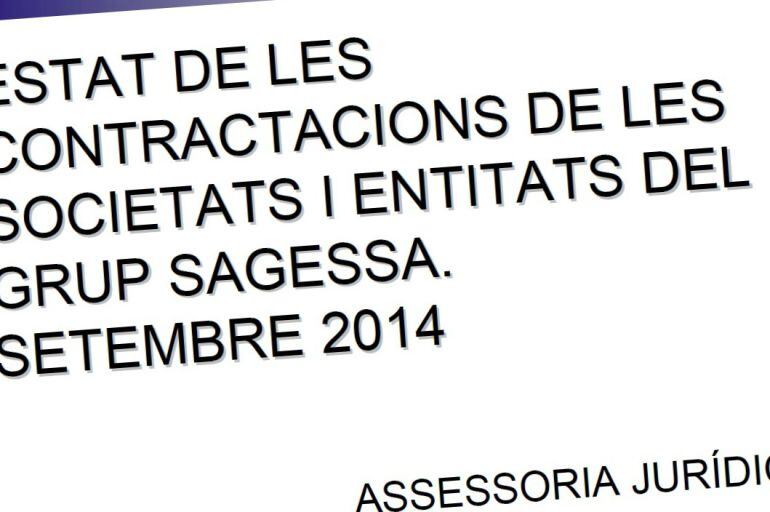 Portada de l&#039;informe al que ha tingut accés la Cadena SER.