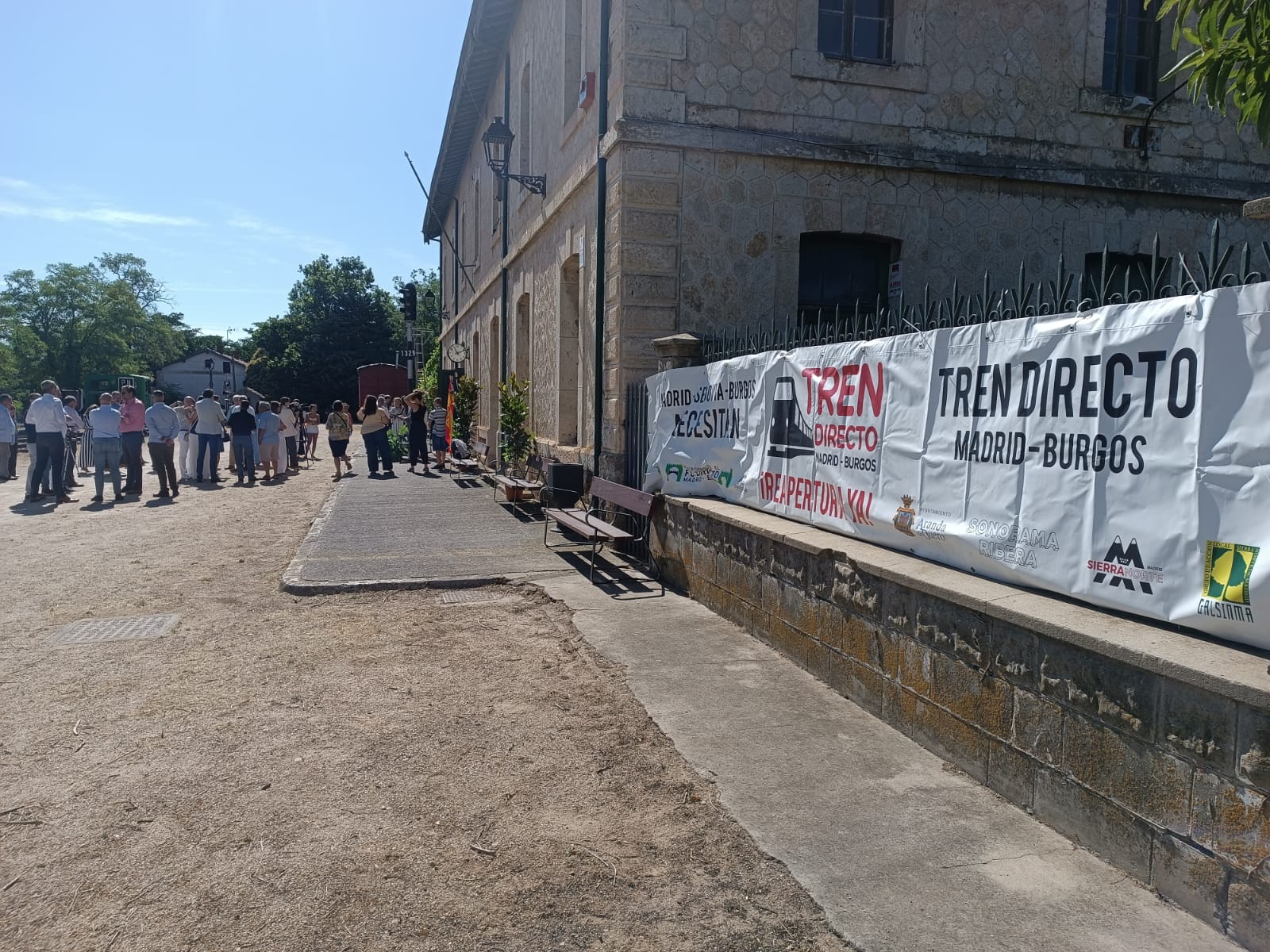 La Plataforma del Directo aprovechó para trasladar su mensaje en la reapertura del Museo del Tren