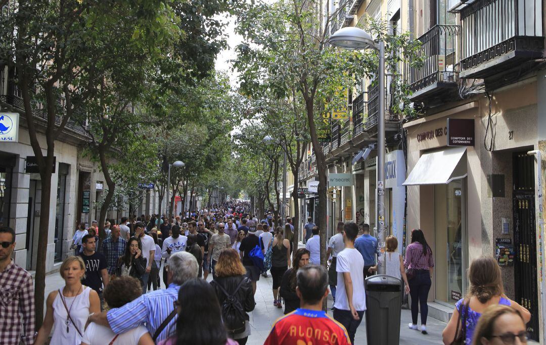 Calle Fuencarral en Madrid