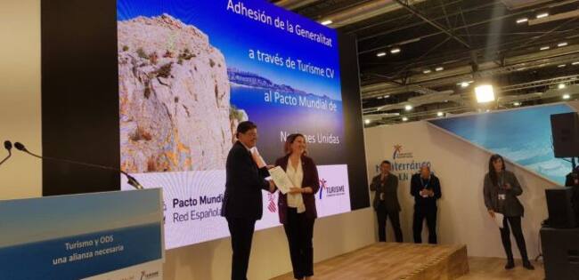 Ximo Puig recibe el certificado de adhesión de la Geeneralitat al Pacto Mundial de la ONU