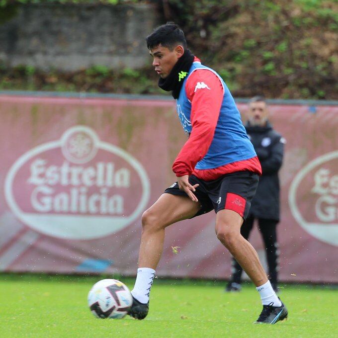 Jaume Cuéllar, jugador del CD Lugo en un entrenamiento