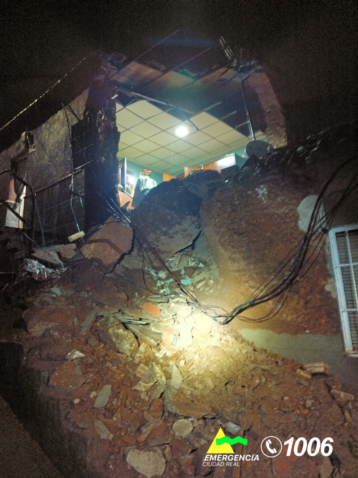 Casa derrumbada en Puertollano por la borrasca