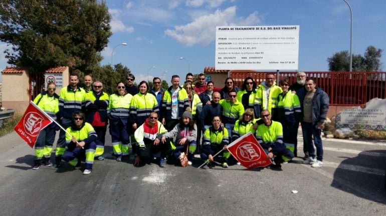 Huelga en la planta de basuras