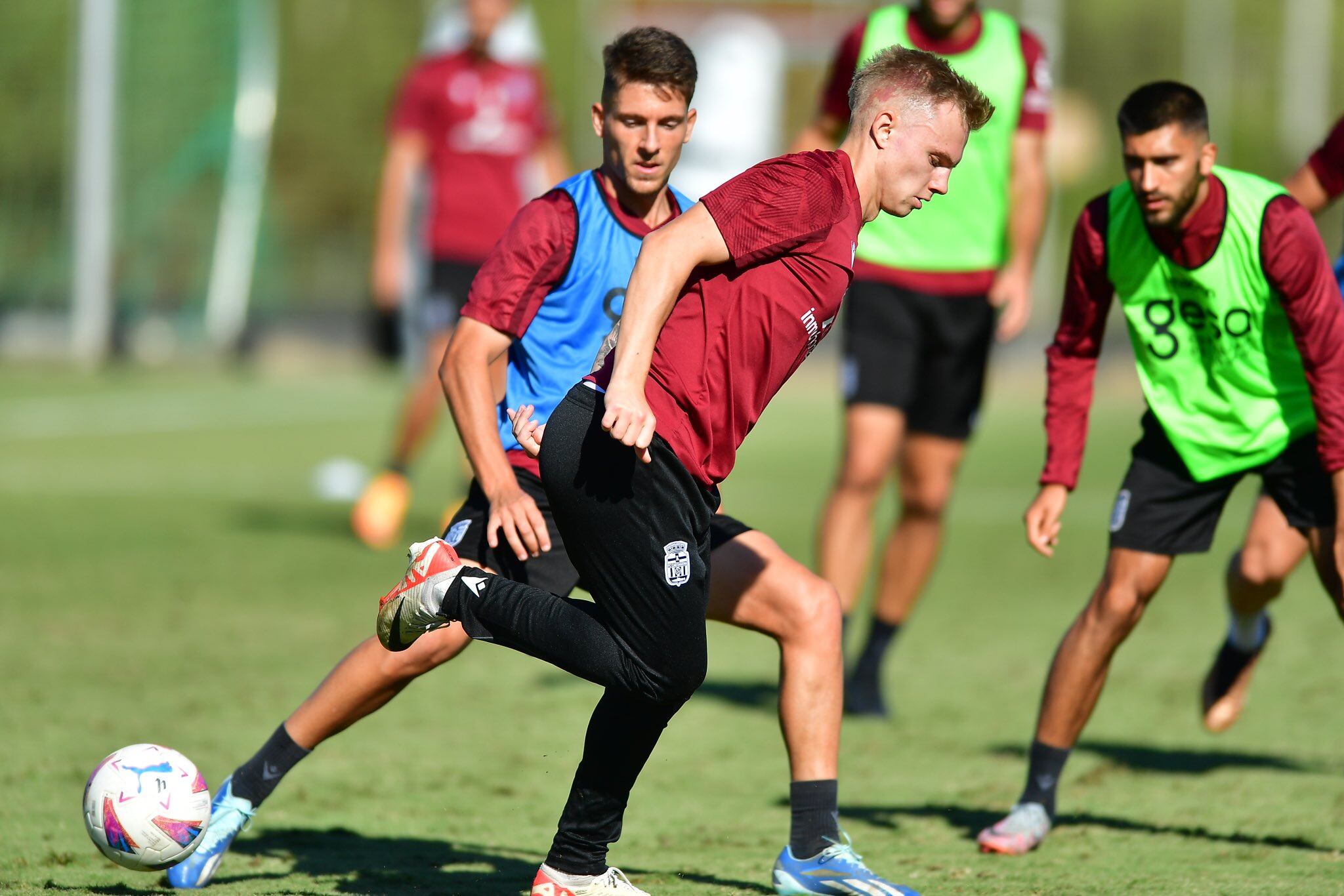 Jansson durante el entrenamiento del jueves