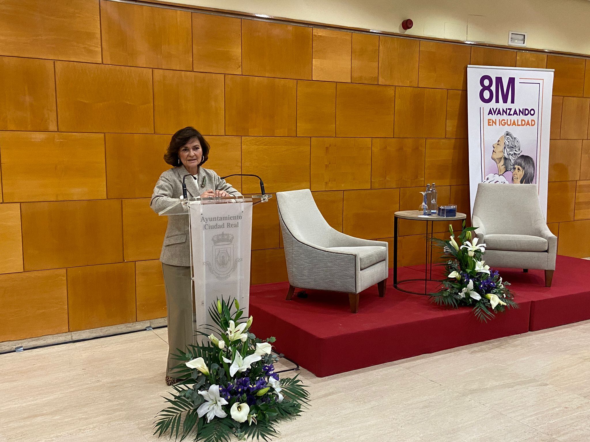 Carmen Calvo participa en las actividades con motivo del 8M organizadas por el ayuntamiento de Ciudad Real