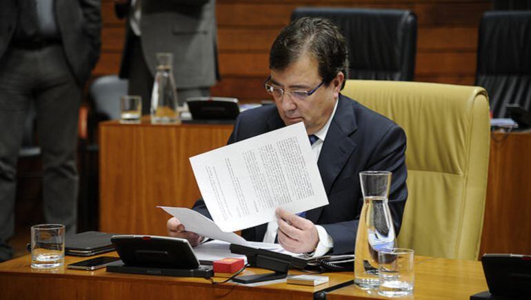 Guillermo Fernández Vara, en su escaño de la Asamblea