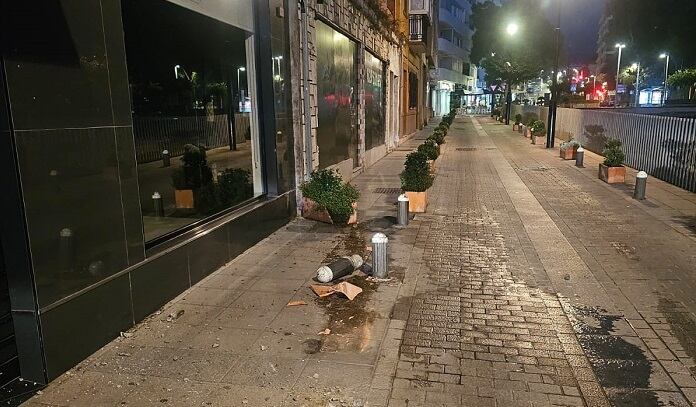 Estado en que quedó la calle