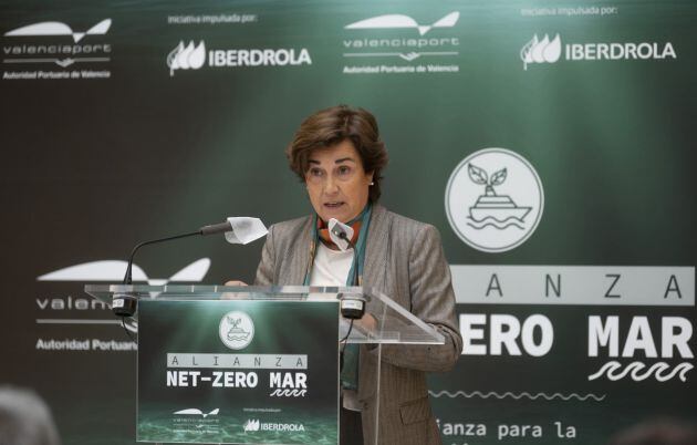 La consejera delegada de Iberdrola España, Ángeles Santamaría, durante la intervención de este miércoles