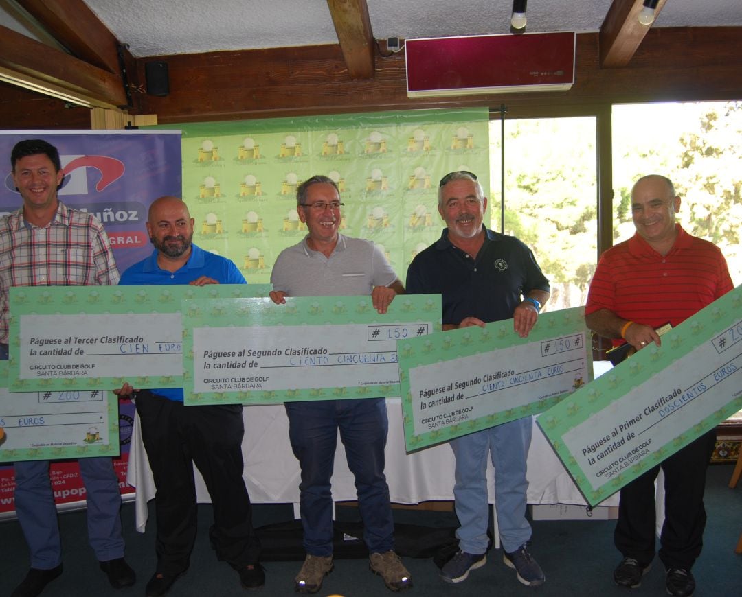 Los ganadores del Toreno Santa Bárbara disputado en Atalaya Golf.