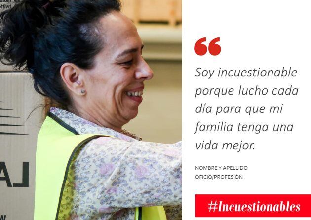 La campaña se extiende a las redes sociales con la etiqueta #Incuestionables