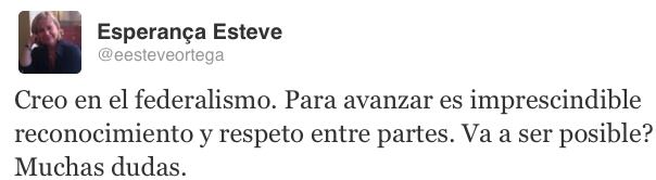 El tuit de la diputada del PSC al Congrés i membre de l'executiva del PSOE, Esperança Esteve