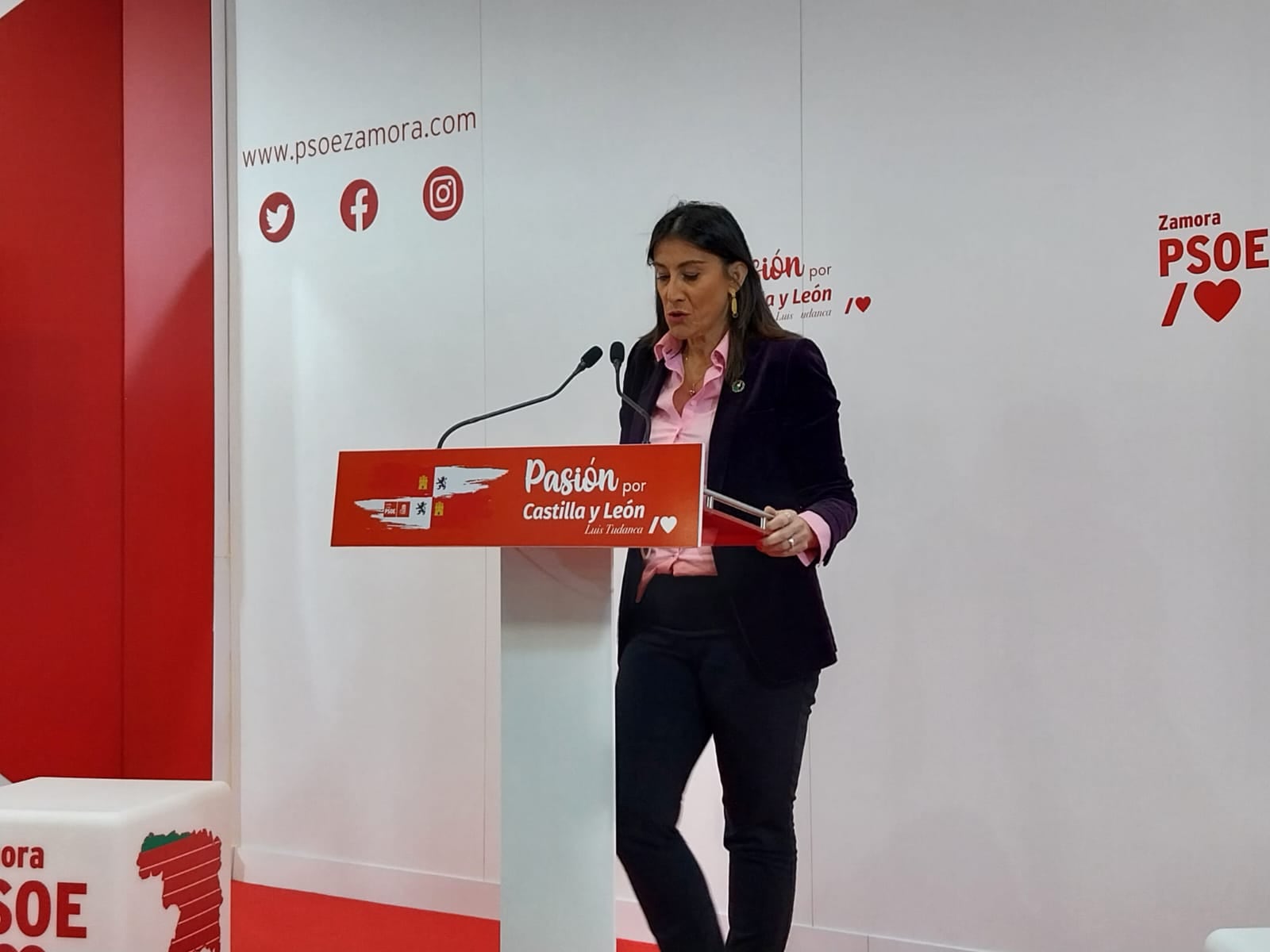 Ana Sánchez durante la rueda de prensa sobre Monte la Reina