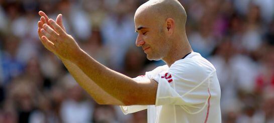 Andre Agassi, en su último Wimbledon