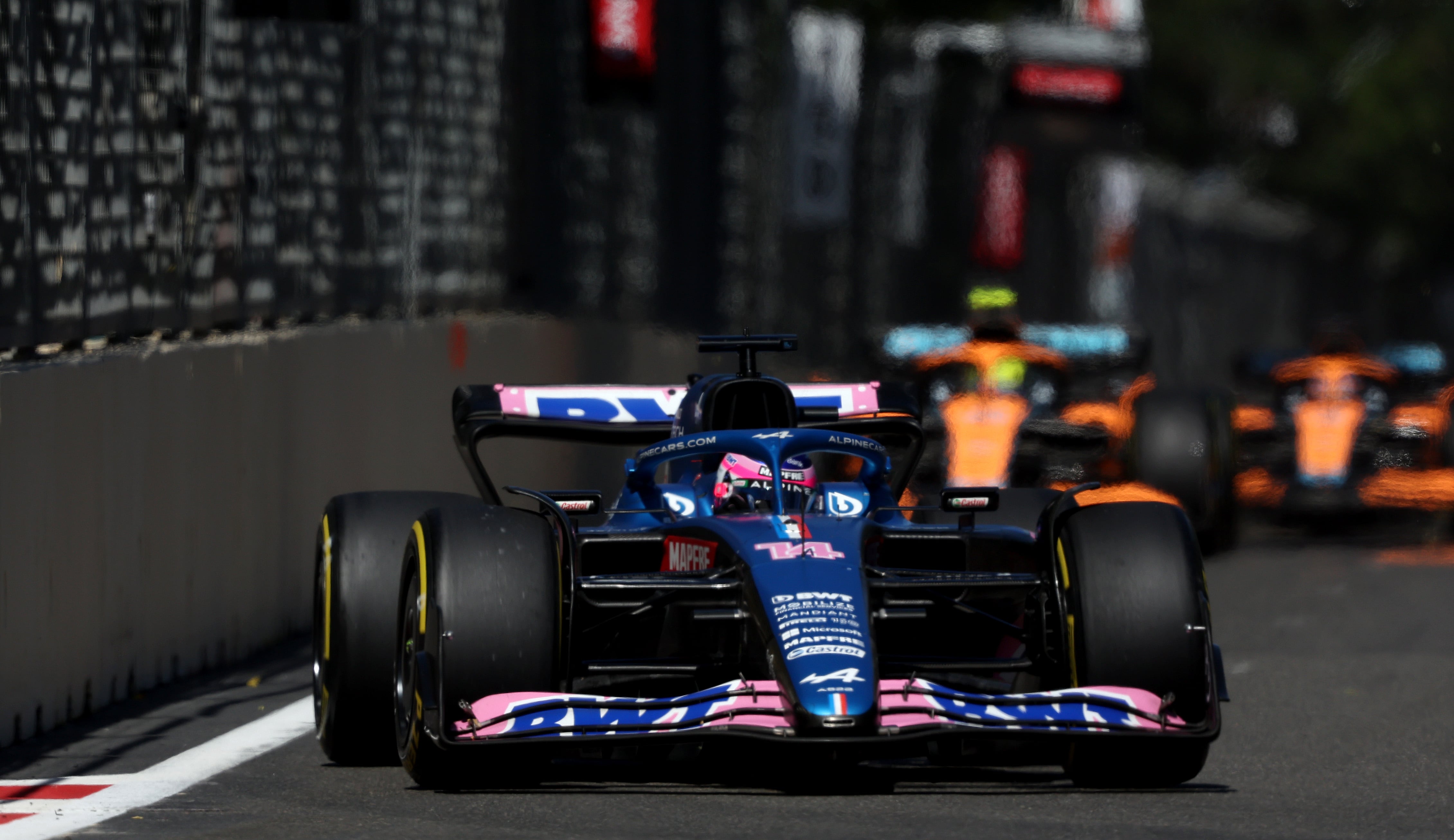 Fernando Alonso, durante el GP de Azerbaiyán