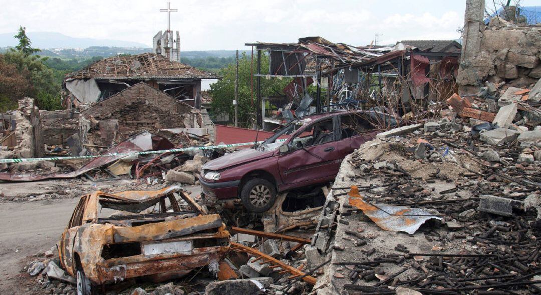 Efectos de la explosión de Paramos en mayo de 2018.