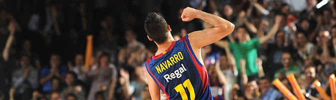 Juan Carlos Navarro, clave en el segundo partido de la final, celebra el triunfo