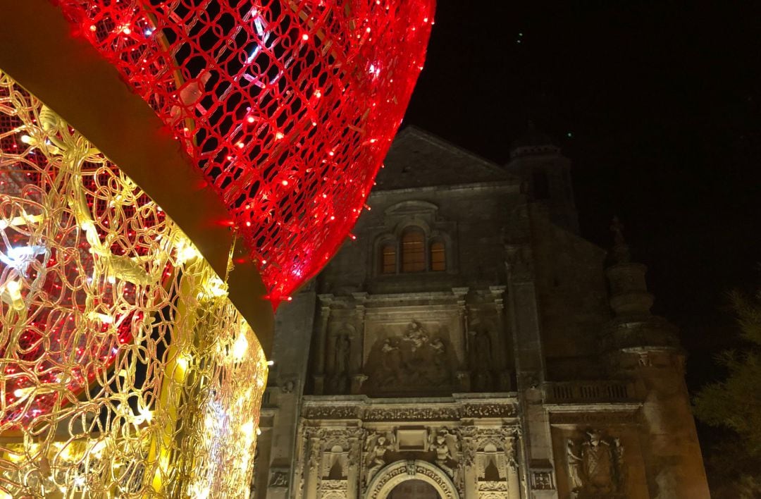 Alumbrado navideño en la Plaza Vázquez de Molina