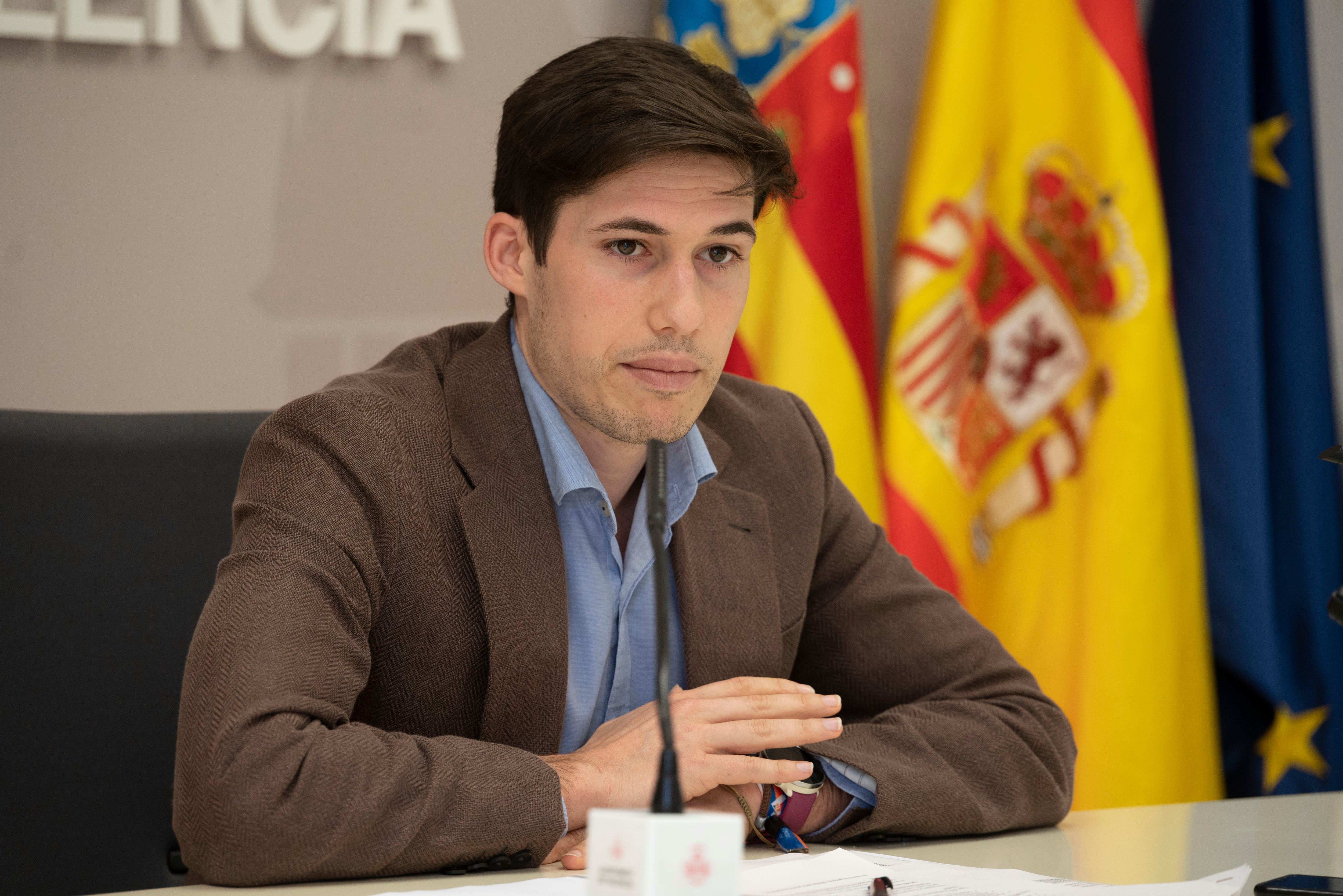 Borja Sanjuán, portavoz adjunto del Grupo Municipal Socialista en el Ayuntamiento de València.