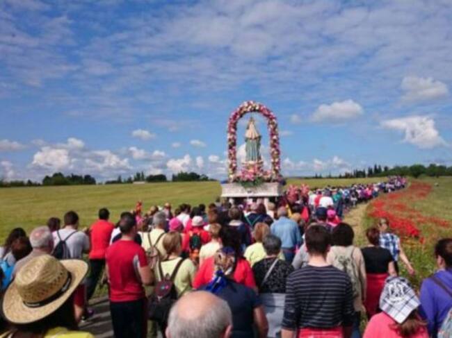 Imagen de archivo durante el traslado a la ermita de Alarcos