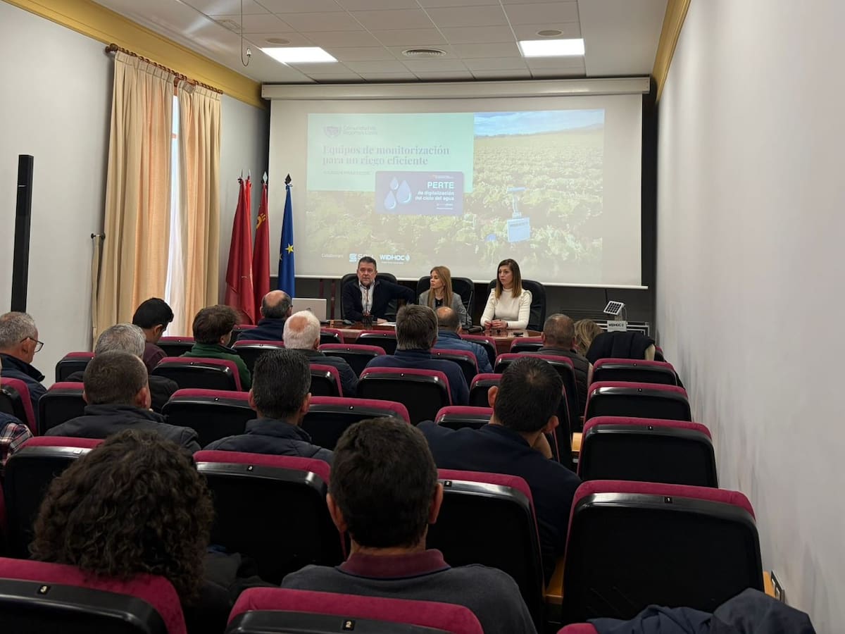 La Comunidad de Regantes de Lorca obtiene 1,08 millones de euros para digitalizar el ciclo del agua