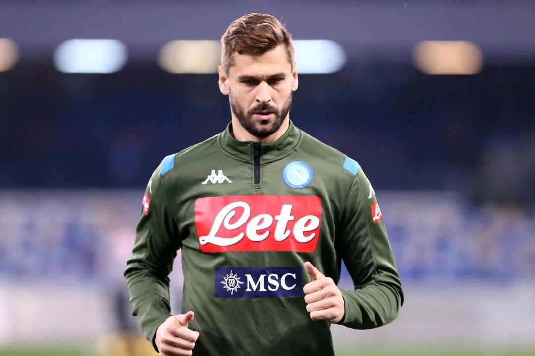 Fernando Llorente, durante una sesión de entrenamientos con el Nápoles. 