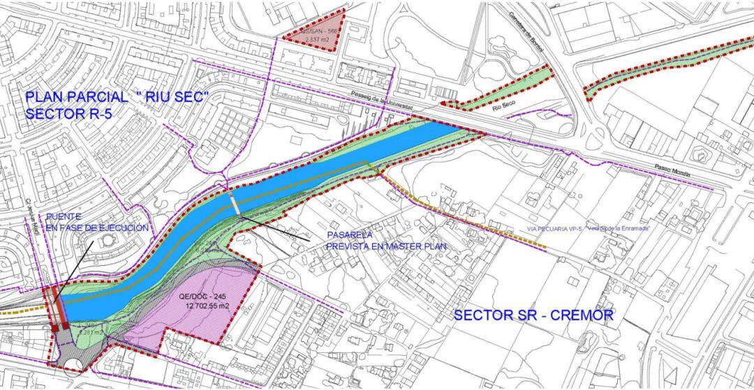 El proyecto de reforma de todo el tramo del cauce podría alcanzar los 20 millones de euros.