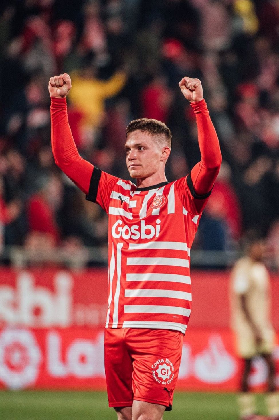 Viktor Tsygankov celebra el seu primer gol amb el Girona FC.