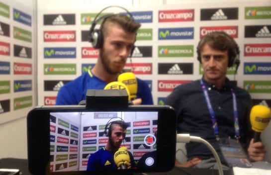 De Gea, junto a Javier Herráez en la antena de la Cadena SER