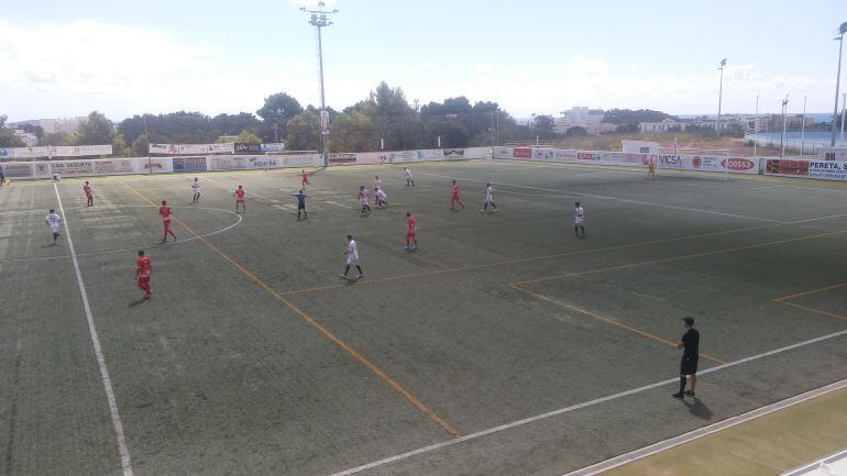 Imagen del partido jugado ayer en Santa Eulària