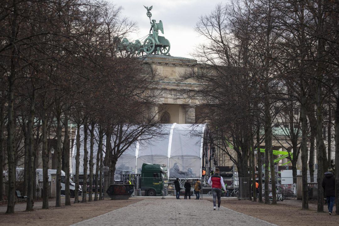 La puerta de Brandenburgo, en Berlin.
