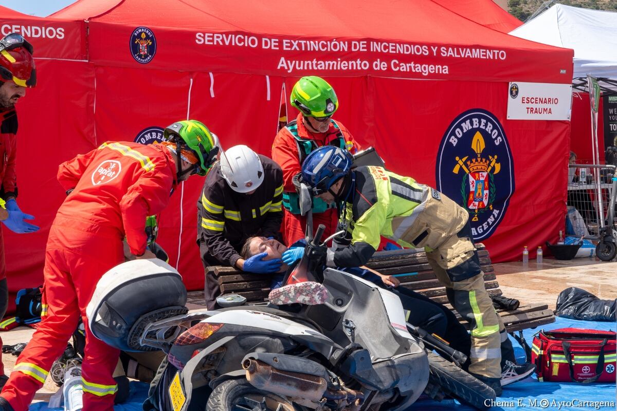 Exhibición de rescate en accidentes