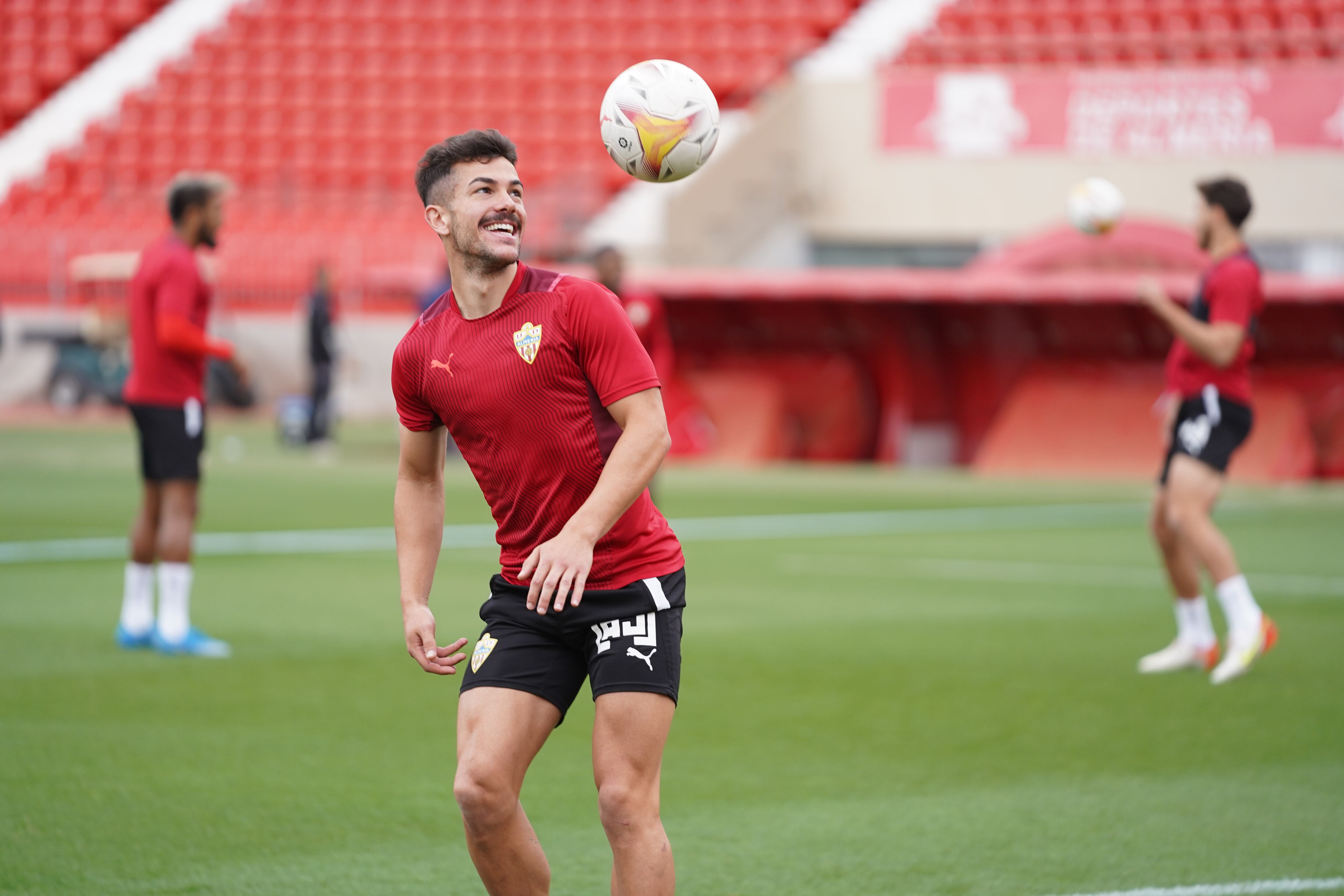 Curro en el entrenamiento previo al viaje a Tenerife.