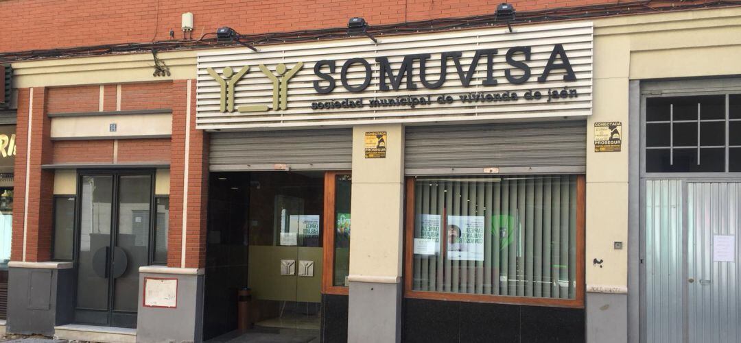 Fachada de la sede de la Sociedad Municipal de Vivienda de Jaén.