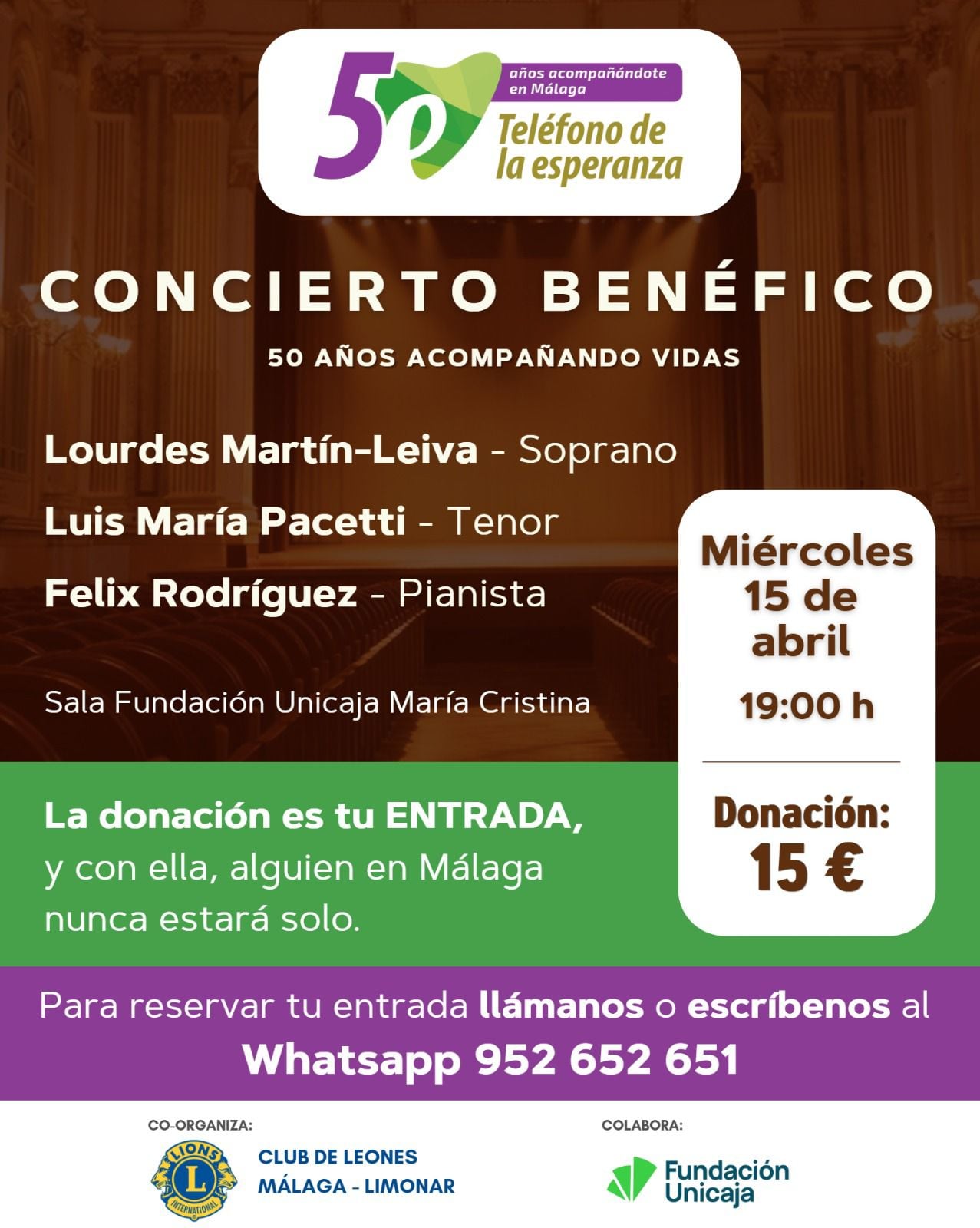 Cartel concierto benéfico