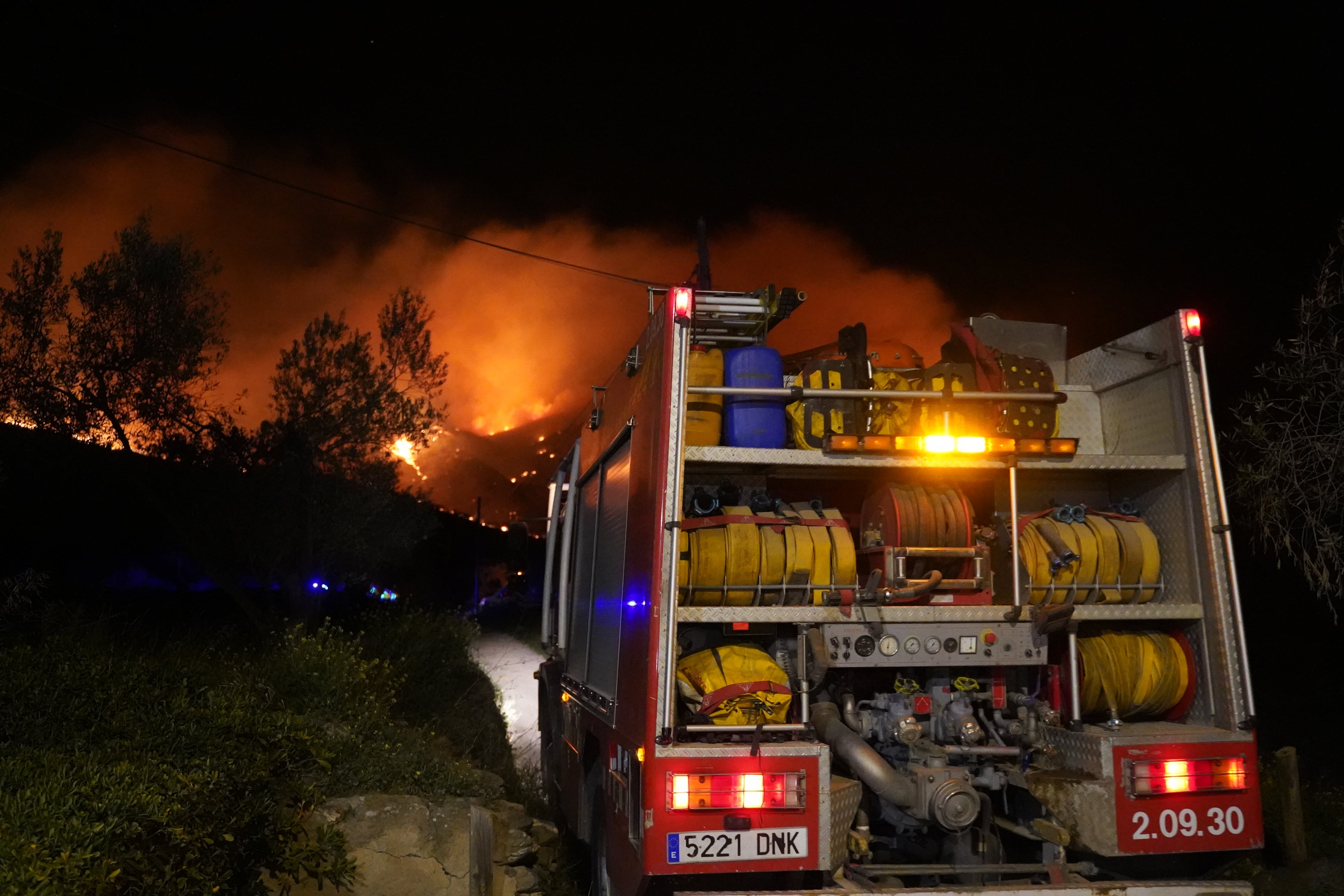 Incendi forestal a Roses, el passat mes de febrer