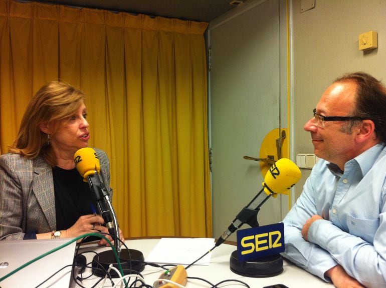 Aida Pena y Antonio Roma antes de empezar la entrevista