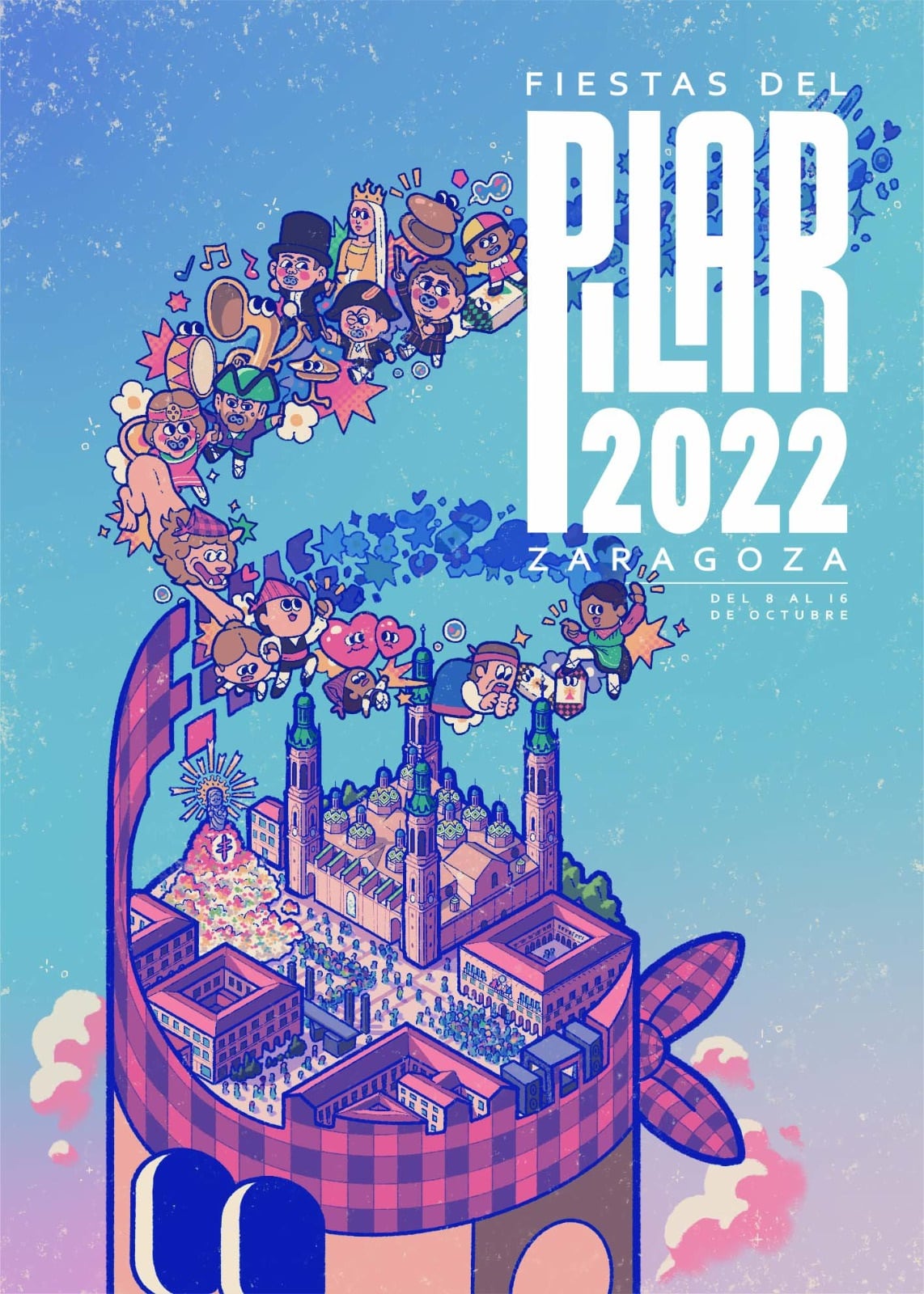 Cartel de las Fiestas del Pilar 2022 de Zaragoza