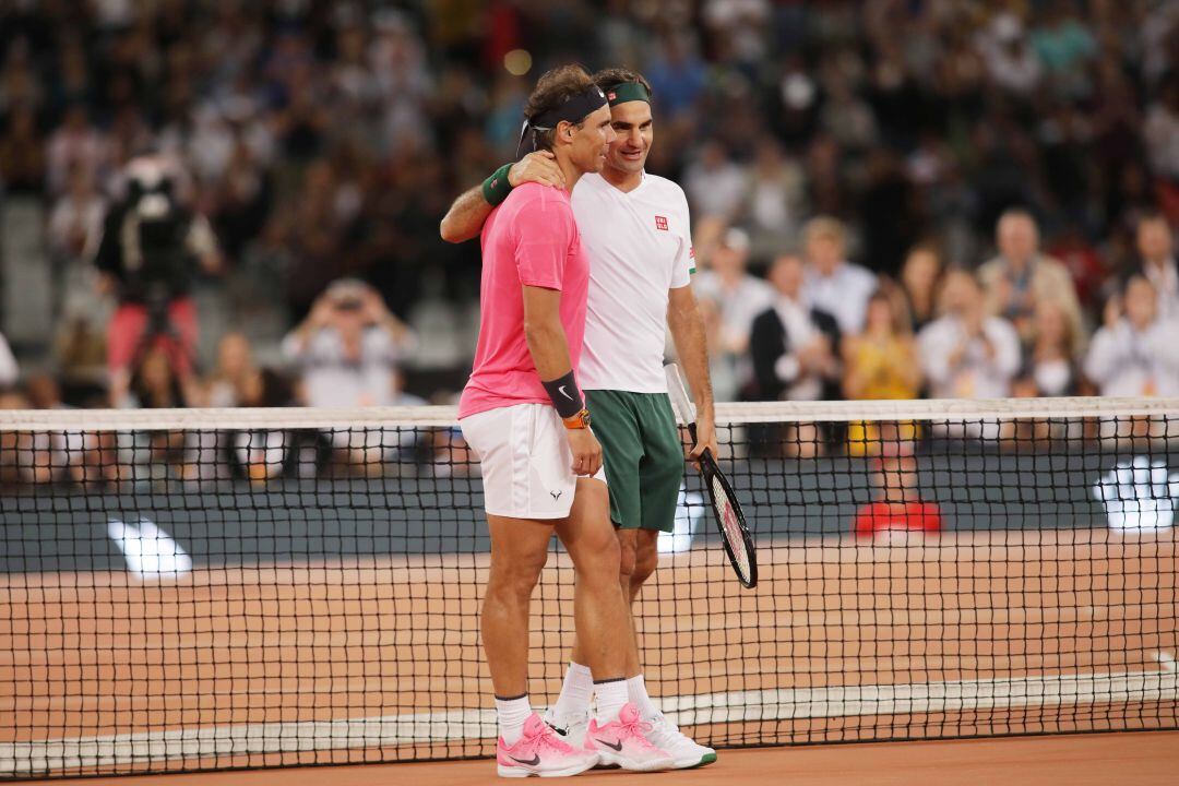 Nadal y Federer, en un torneo de exhibición en Ciudad del Cabo.