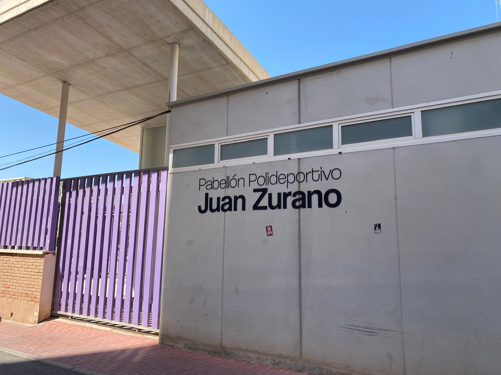 El PSOE de Lorca propone la apertura en horario de tarde del Pabellón Polideportivo Juan Zurano.