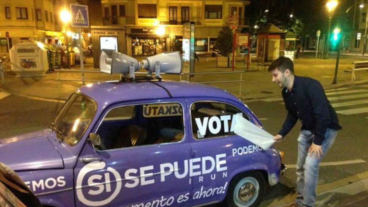 Manuel Millán pide el voto para Sí Se Puede Irun