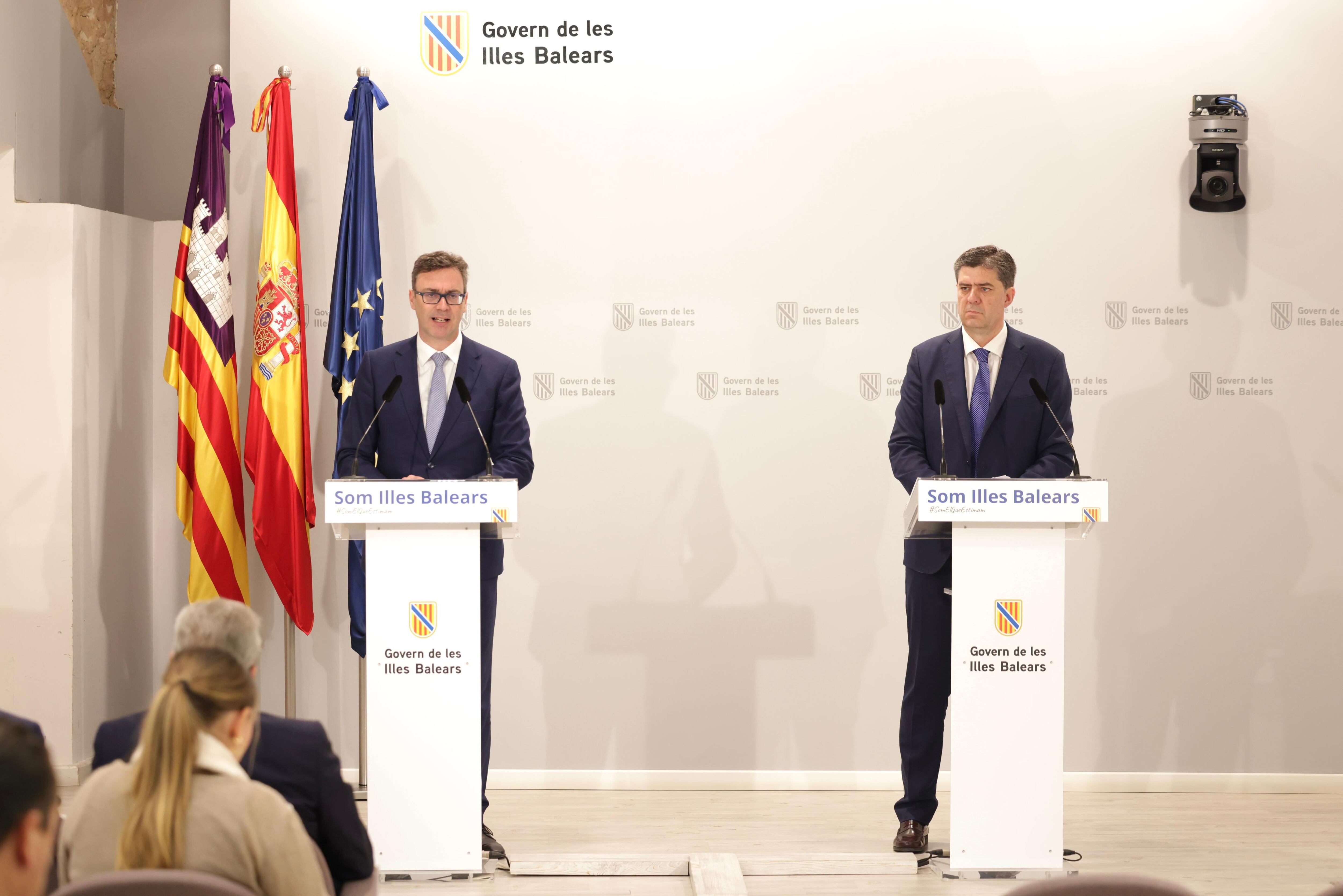 Un momento tras la reunión del Consell de Govern