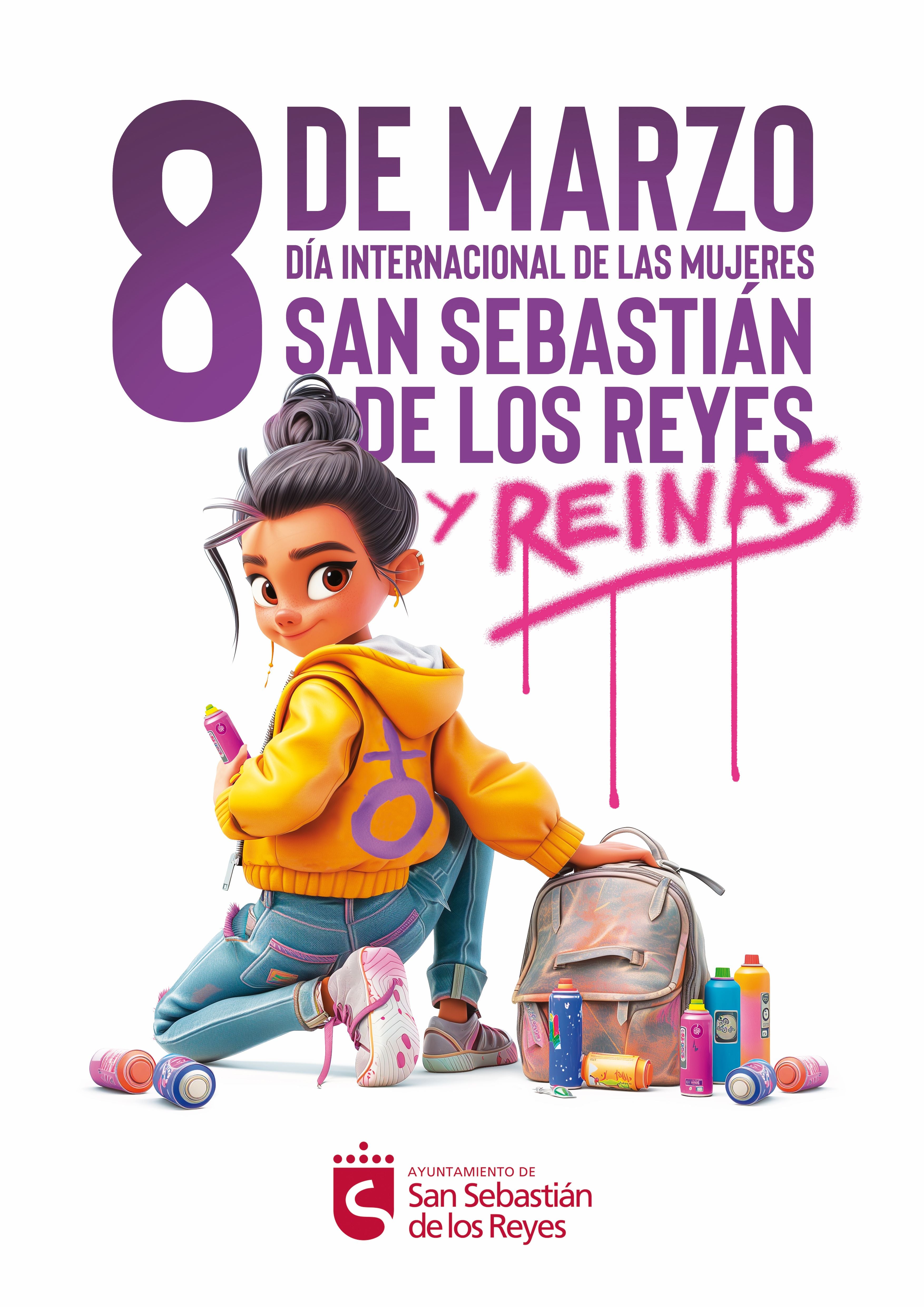 Cartel ganador del concurso de carteles por el 8M 2024 de San Sebastián de los Reyes