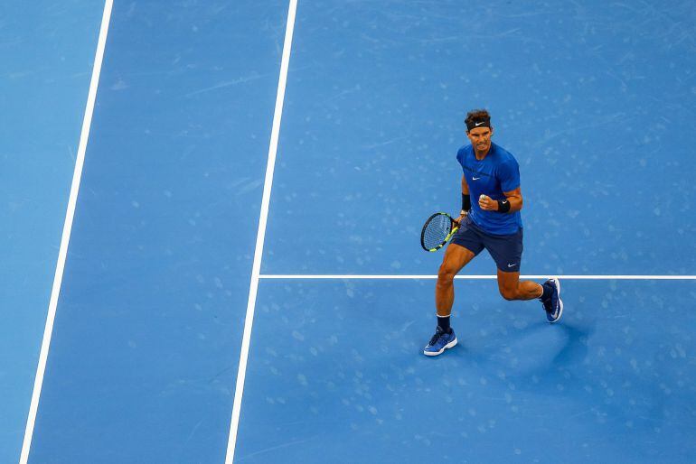 Rafael Nadal, durante el partido de primera ronda del Abierto de China disputado ante el francés Lucas Pouille